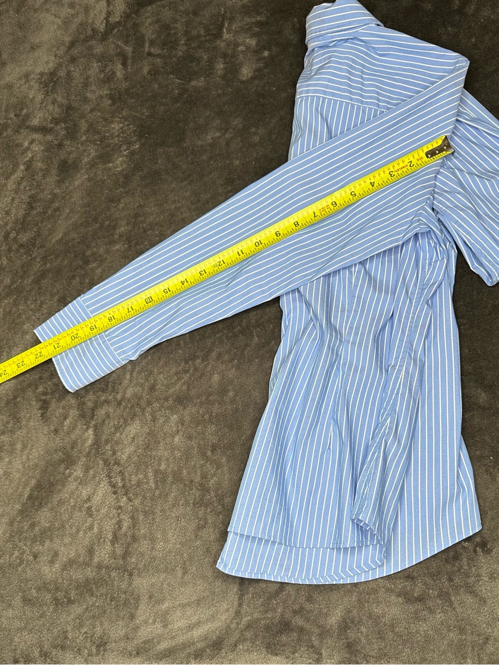 Banana Republic Classic Blue Stripe Button-Up Shirt - Women's Top size 10 - Picture 6 of 8